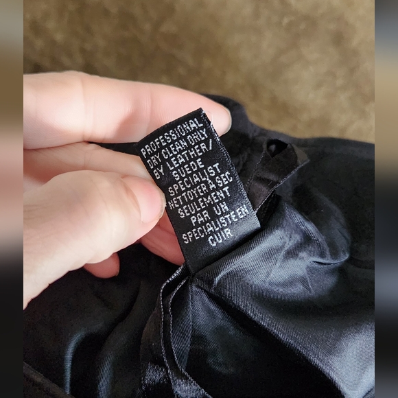 Linda Allard Ellen Tracy leather skirt - Picture 3 of 6